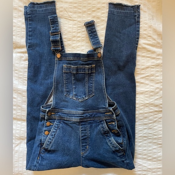 BODEN-Womens Blue Denim Bib Overalls USA Size 2 - Picture 1 of 3